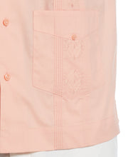 Authentic Embroidered Guayabera Shirt (Coral Cloud) 