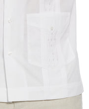 Embroidered Camp Collar Guayabera Shirt (Pure White) 