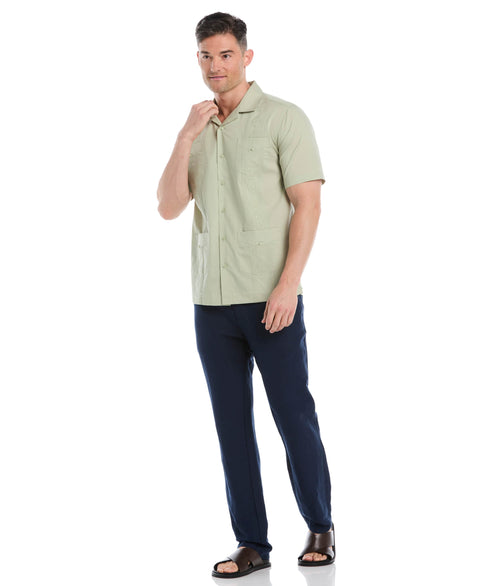 Camp Collar Guayabera Shirt (Reseda) 