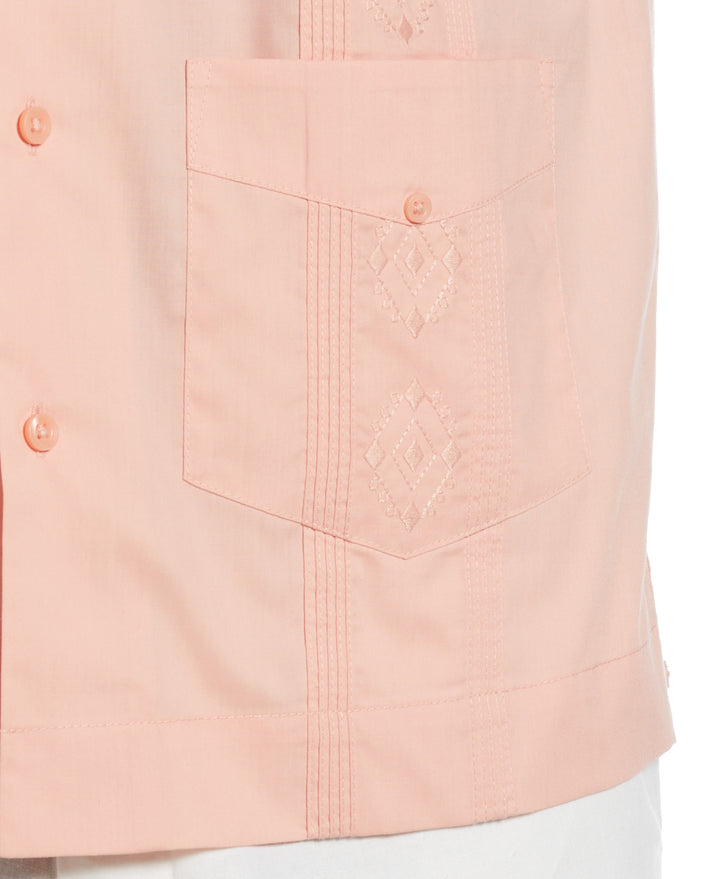 Camp Collar Guayabera Shirt (Coral Cloud) 