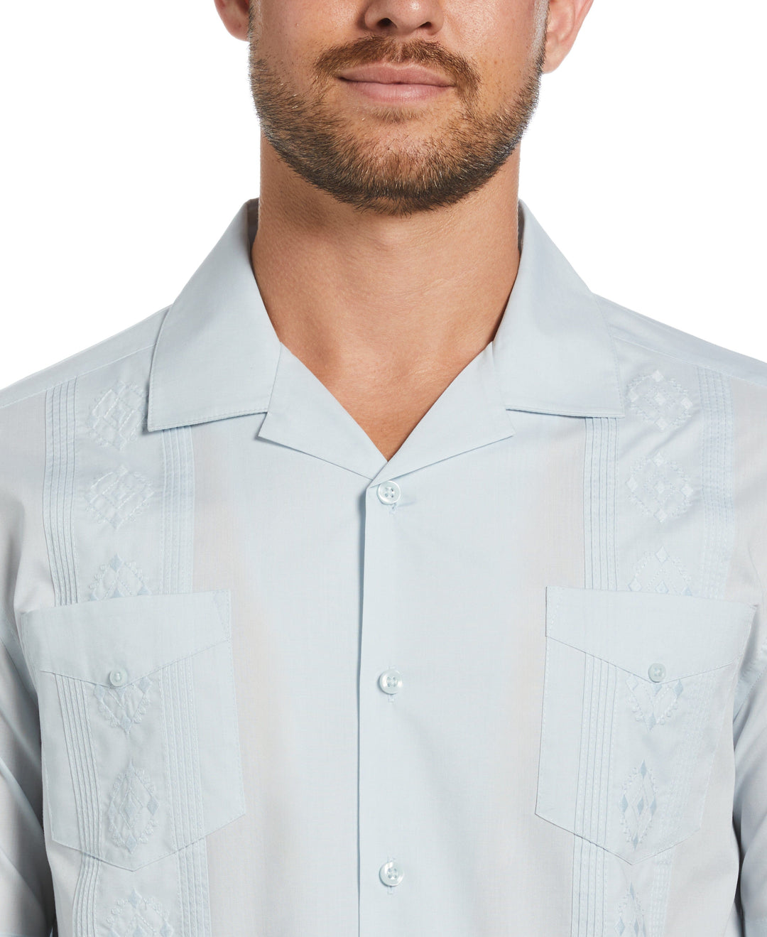 Camp Collar Guayabera Shirt (Ballad Blue) 