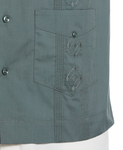 Authentic Embroidered Guayabera Shirt (Balsam Green) 