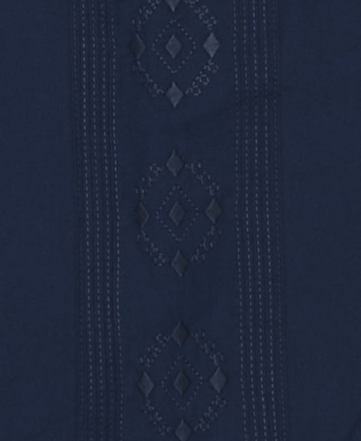 Camp Collar Guayabera Shirt (Pageant Blue) 