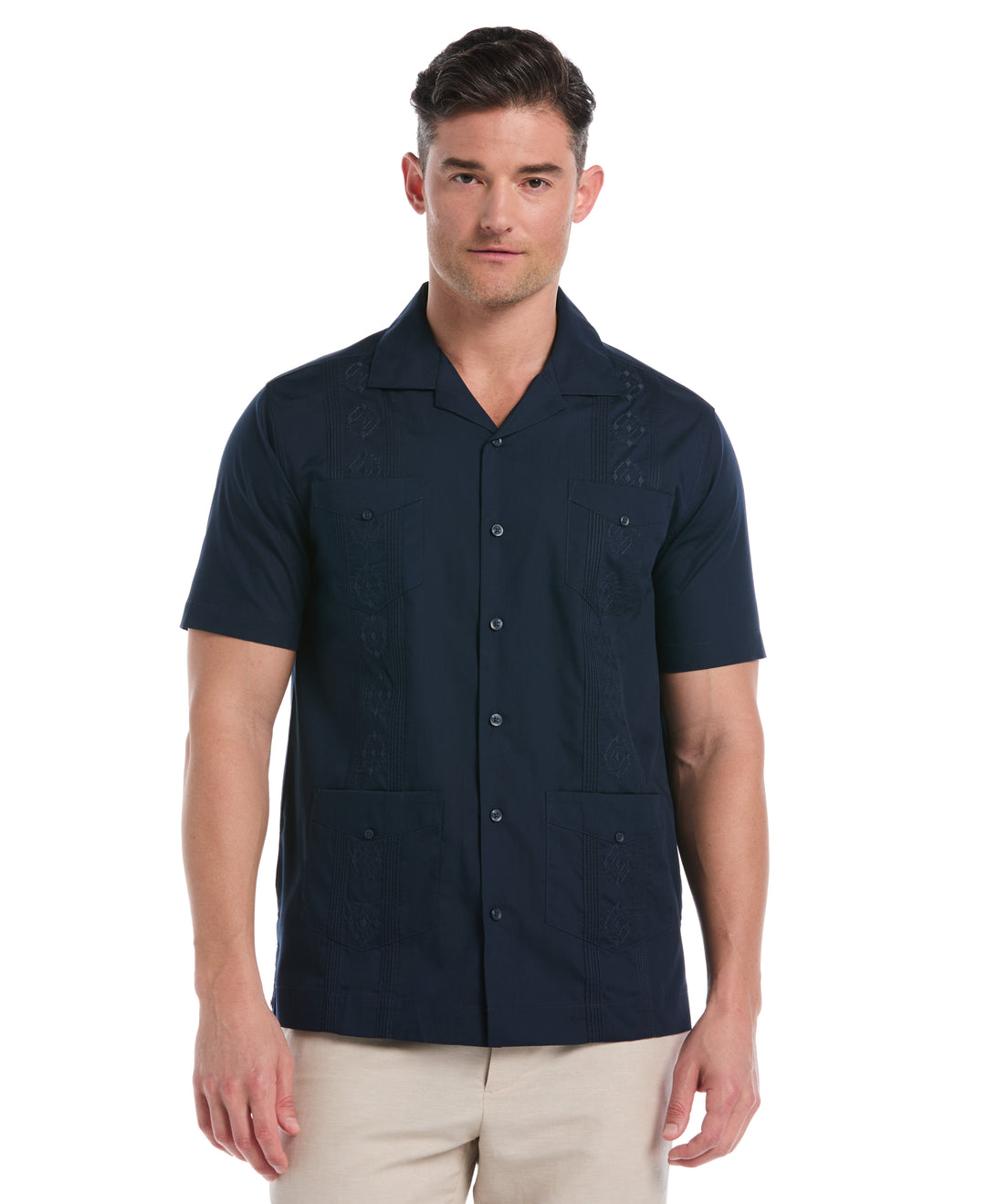 Camp Collar Guayabera Shirt (Dress Blues) 