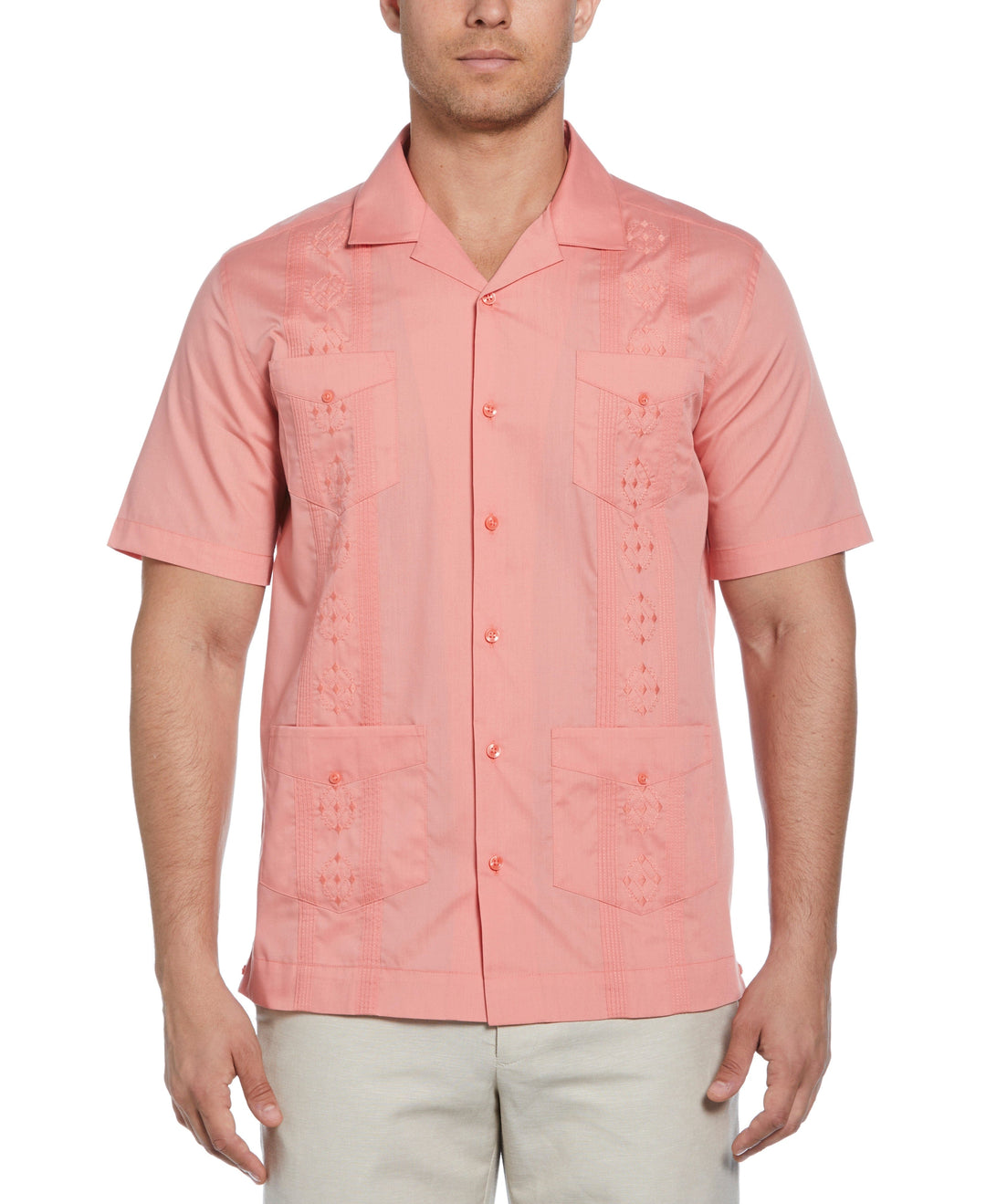 Authentic Embroidered Guayabera Shirt (Lantana) 