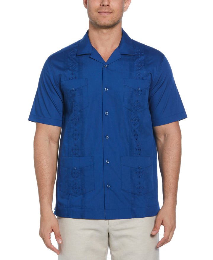 Camp Collar Guayabera Shirt (True Blue) 