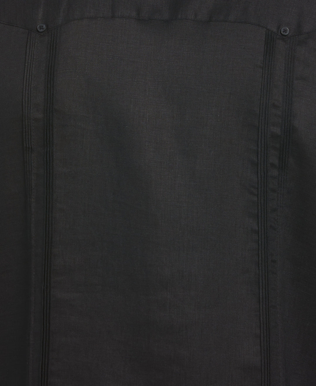 Big & Tall Linen Guayabera Shirt (Jet Black) 