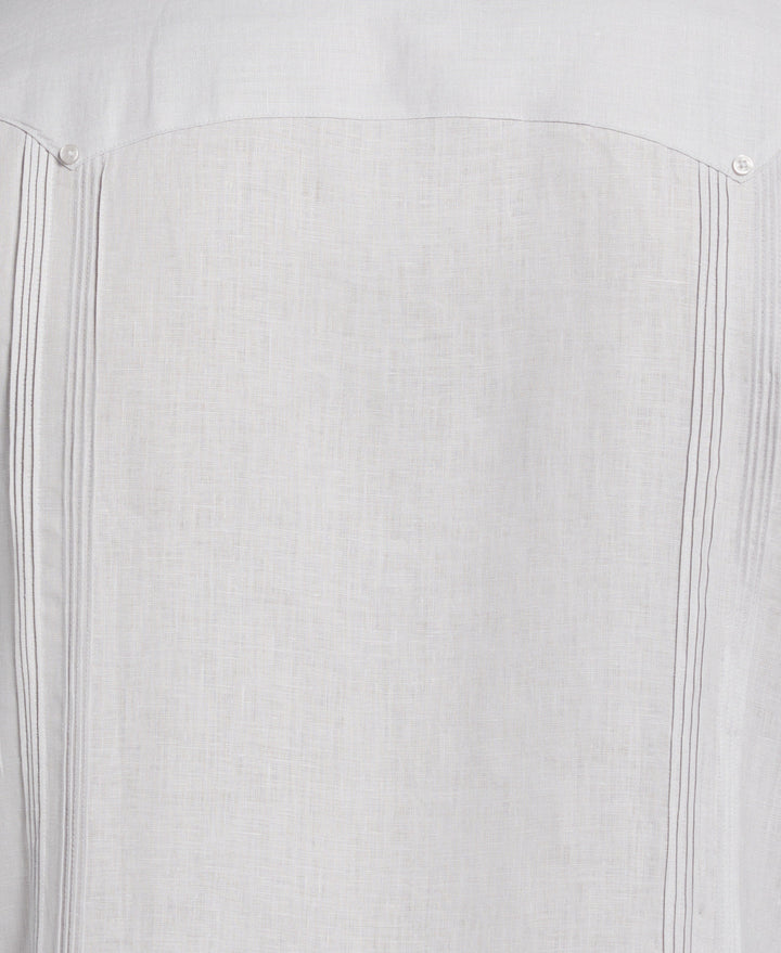 Big & Tall Linen Guayabera Shirt (Micro Chip) 