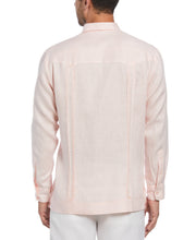 Big and Tall 100% Linen Long Sleeve 4 Pocket Guayabera (Pink Dogwood) 