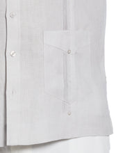 Big & Tall 100% Linen Classic Guayabera Shirt - Long Sleeve (Micro Chip) 