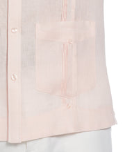 Big and Tall 100% Linen Long Sleeve 4 Pocket Guayabera (Pink Dogwood) 