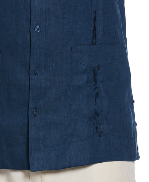 Big & Tall 100% Linen Classic Guayabera Shirt - Long Sleeve (Titan) 