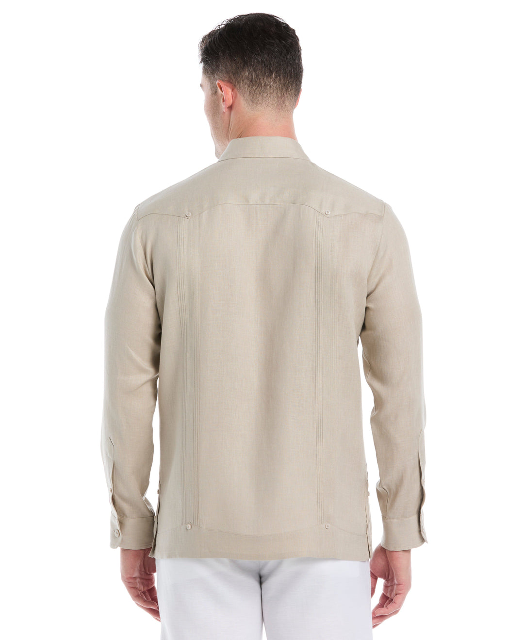 Big & Tall Linen Guayabera Shirt (Island Fossil) 