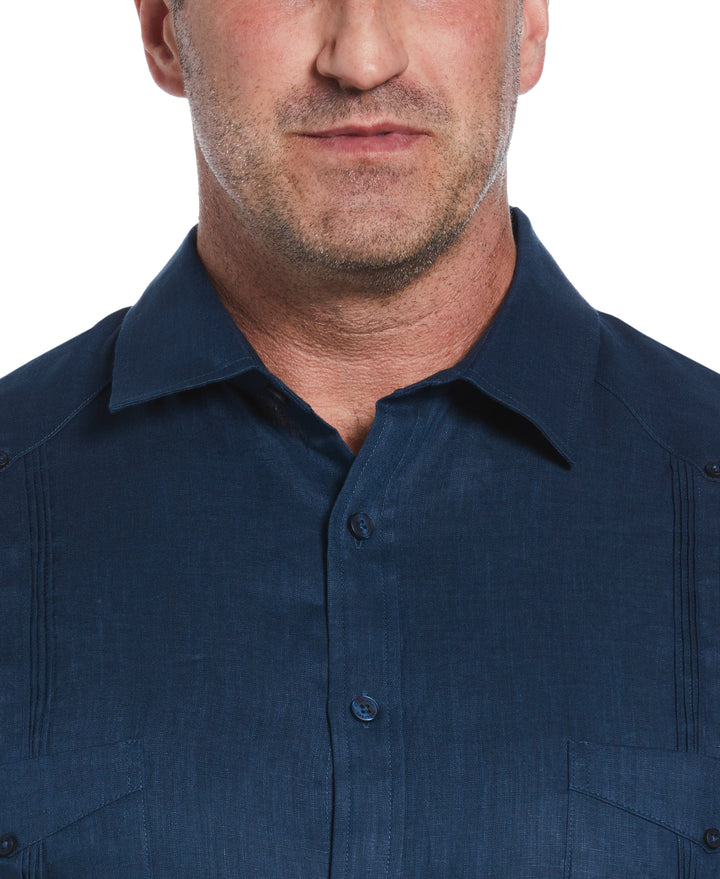 Big & Tall Linen Guayabera Shirt (Titan) 