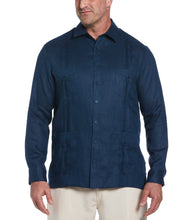 Big & Tall 100% Linen Classic Guayabera Shirt - Long Sleeve (Titan) 