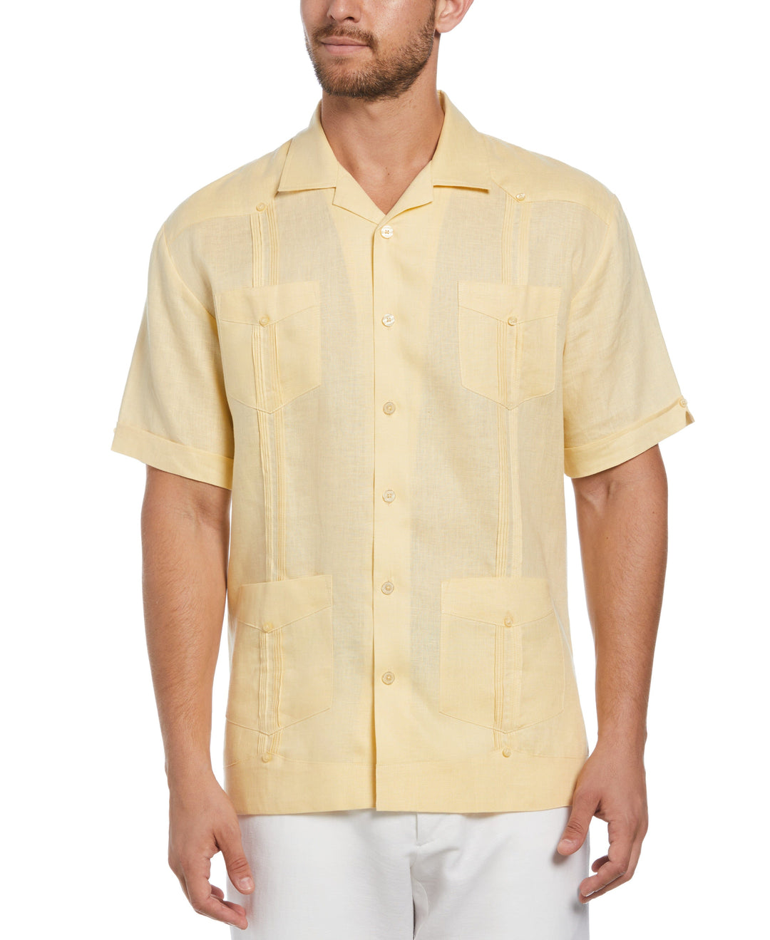 Linen Guayabera Shirt (Banana Crepe) 