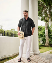 Big & Tall 100% Linen Classic Guayabera Shirt - Short Sleeve-Guayaberas-Cubavera