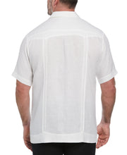 Big and Tall 100% Linen Short Sleeve 4 Pocket Guayabera (Bright White) 