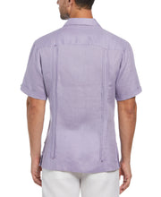 Big and Tall 100% Linen Short Sleeve 4 Pocket Guayabera (Heirloom Lilac) 