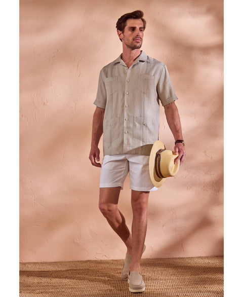 Linen Guayabera Shirt-Guayaberas-Cubavera
