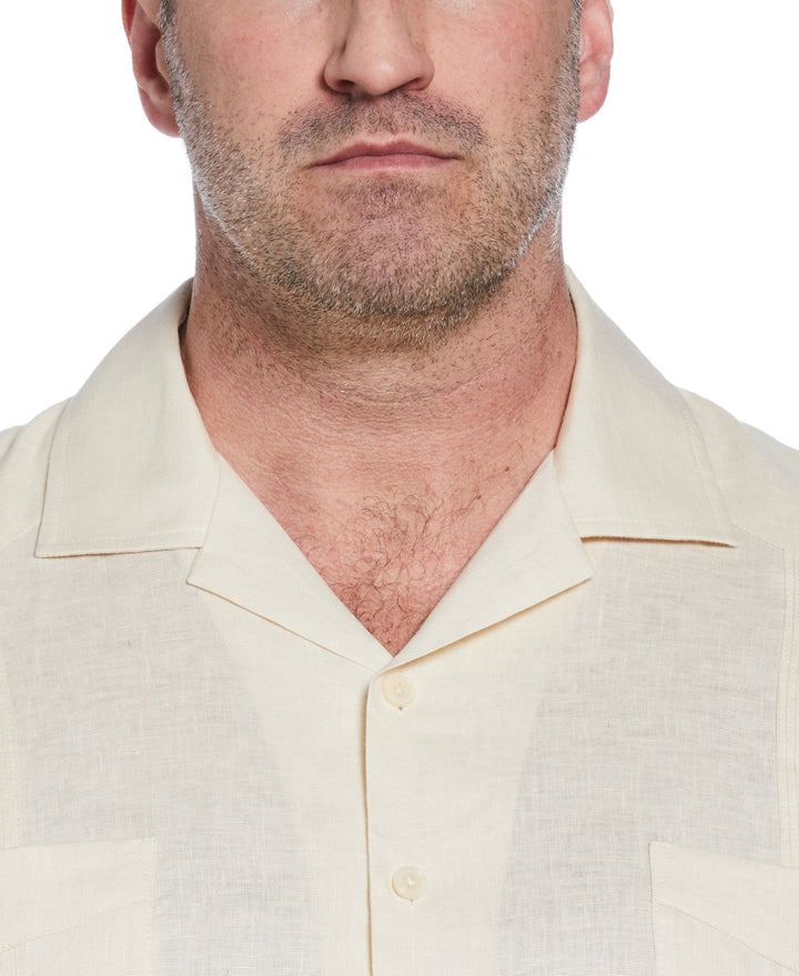 Linen Guayabera Shirt (Whitecap Gray) 