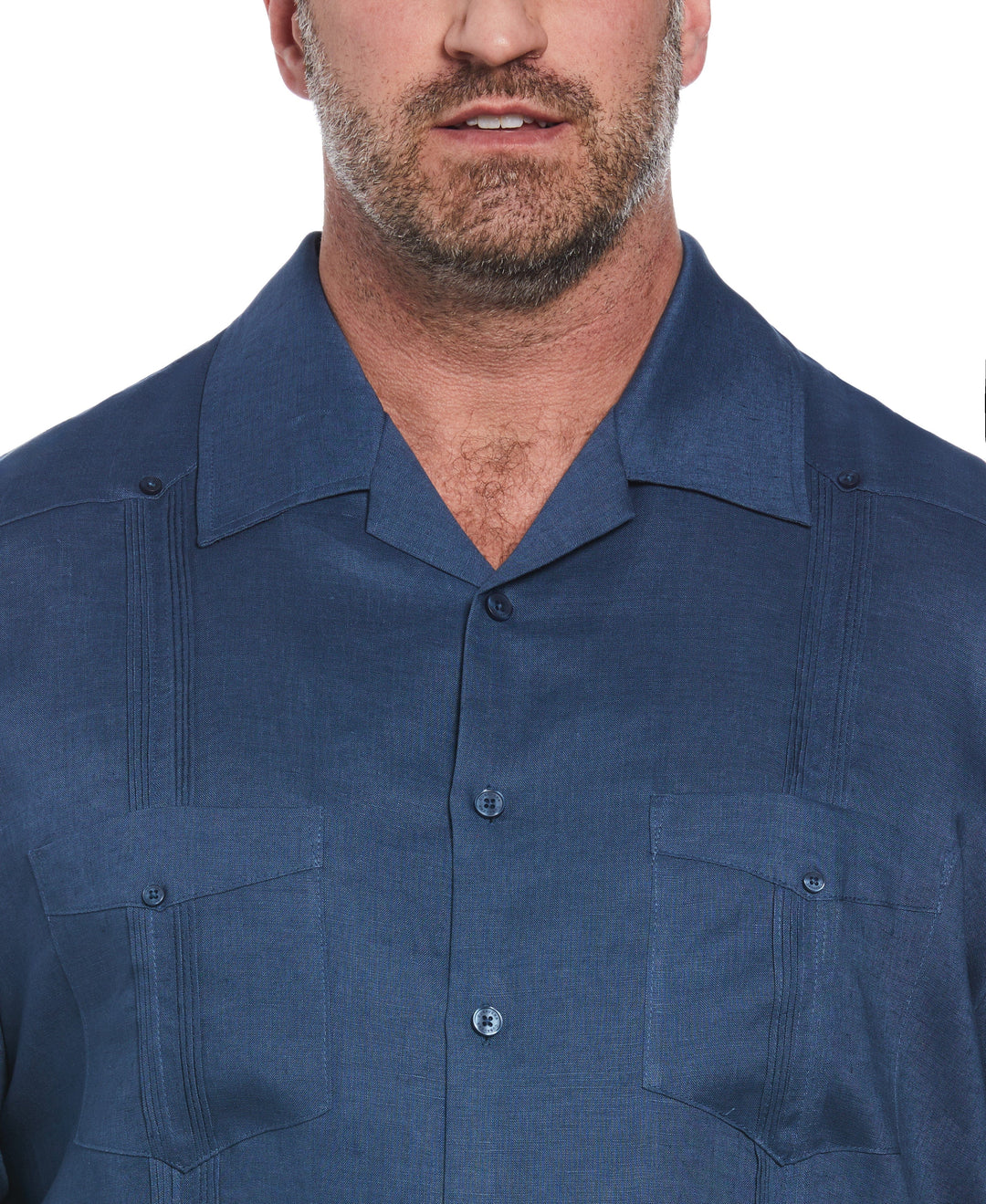 Linen Guayabera Shirt (Ensign Blue) 