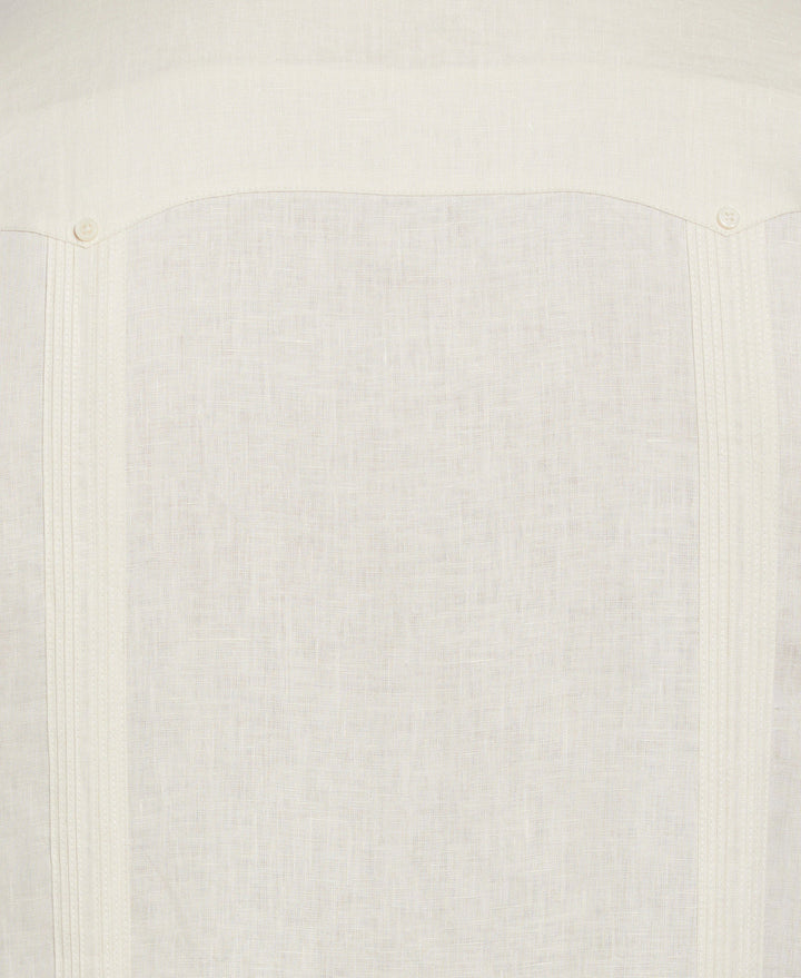 Linen Guayabera Shirt (Whitecap Gray) 