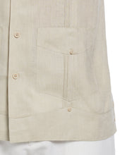 Big and Tall 100% Linen Short Sleeve 4 Pocket Guayabera (Natural Linen) 