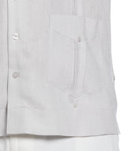 Big & Tall 100% Linen Classic Guayabera Shirt - Short Sleeve (Micro Chip) 