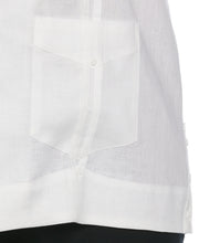 Big and Tall 100% Linen Short Sleeve 4 Pocket Guayabera (Bright White) 