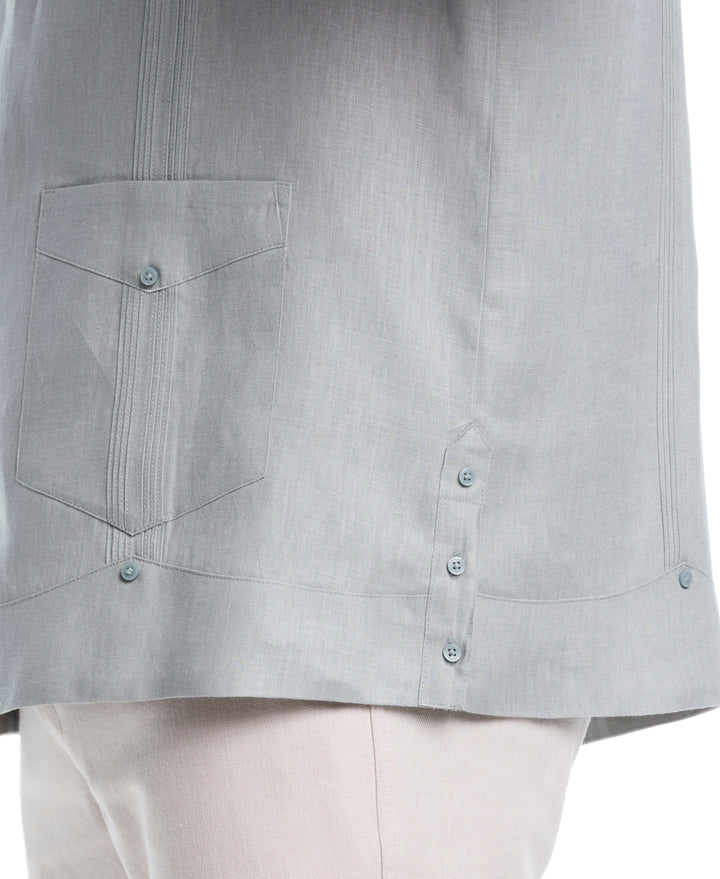 Linen Guayabera Shirt (Abyss) 
