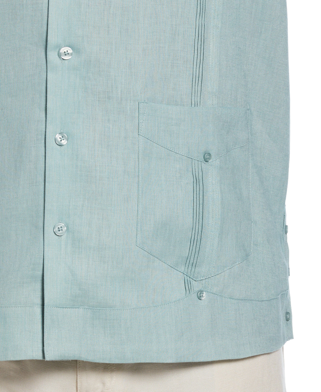Linen Guayabera Shirt (Blue Surf) 