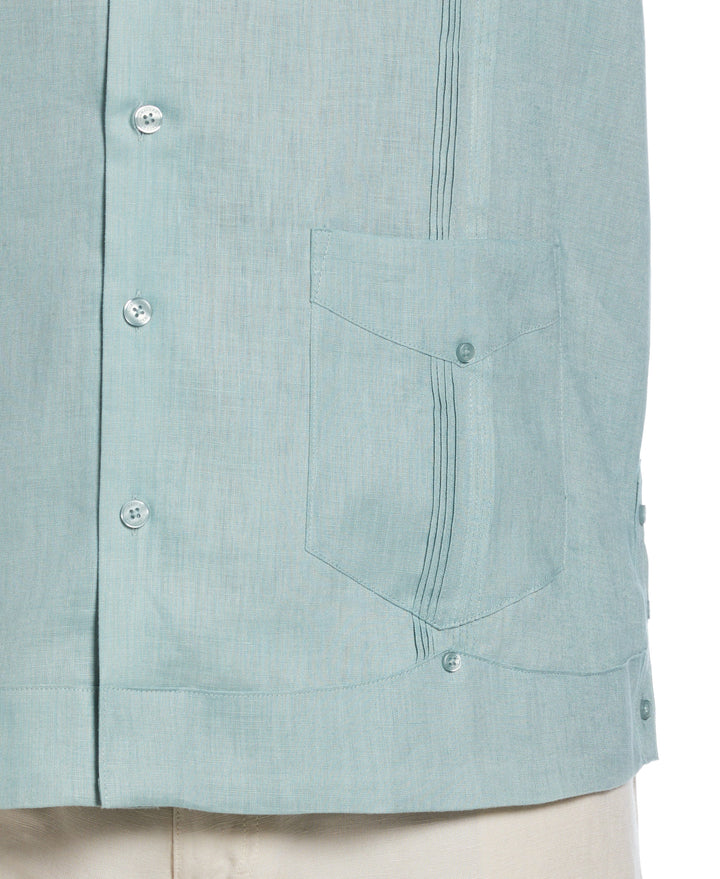 Linen Guayabera Shirt (Blue Surf) 