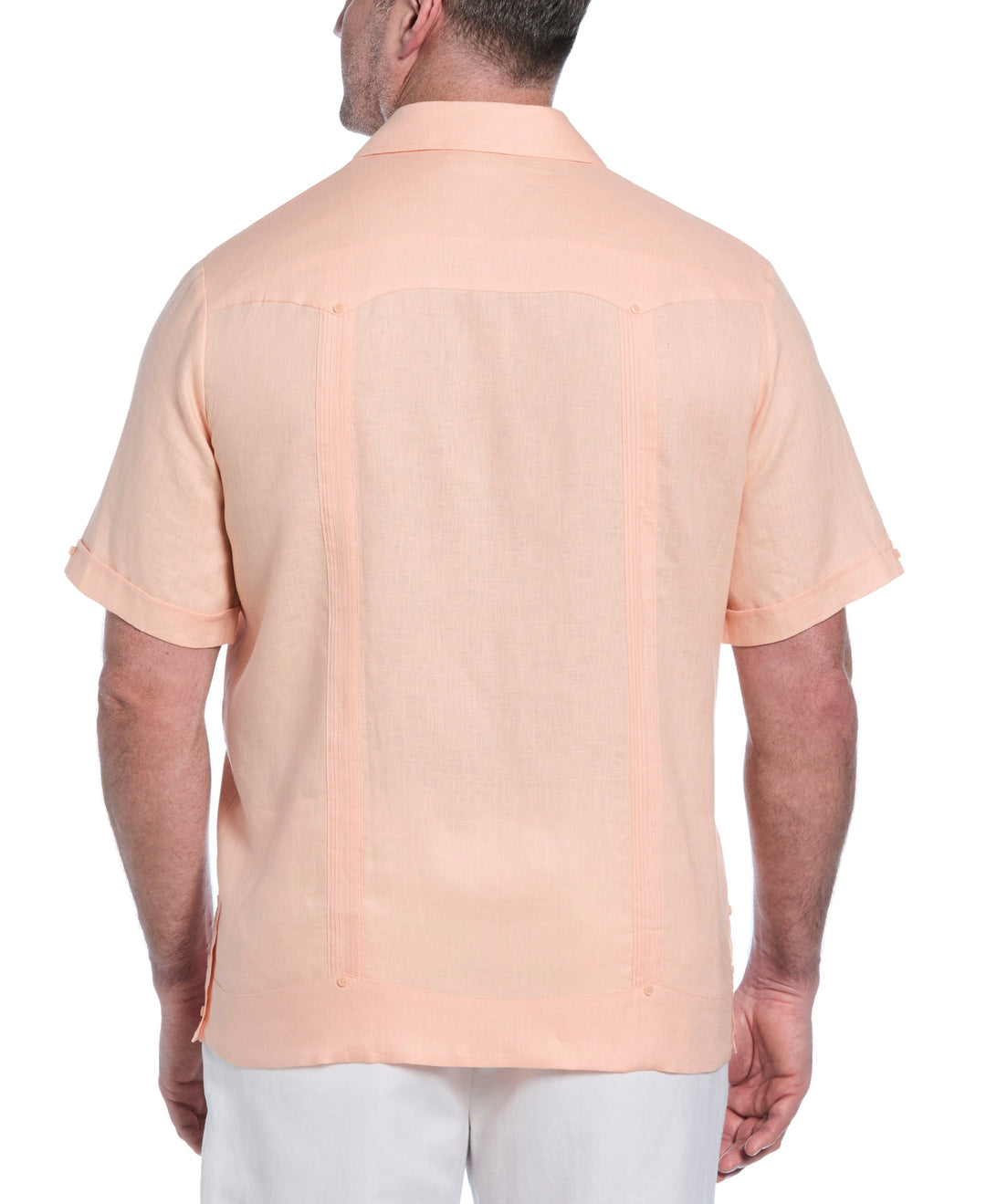 Linen Guayabera Shirt (Peach Parfait) 