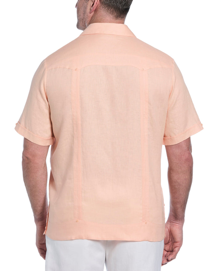 Linen Guayabera Shirt (Peach Parfait) 