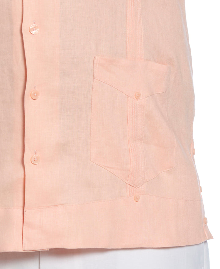 Linen Guayabera Shirt (Peach Parfait) 