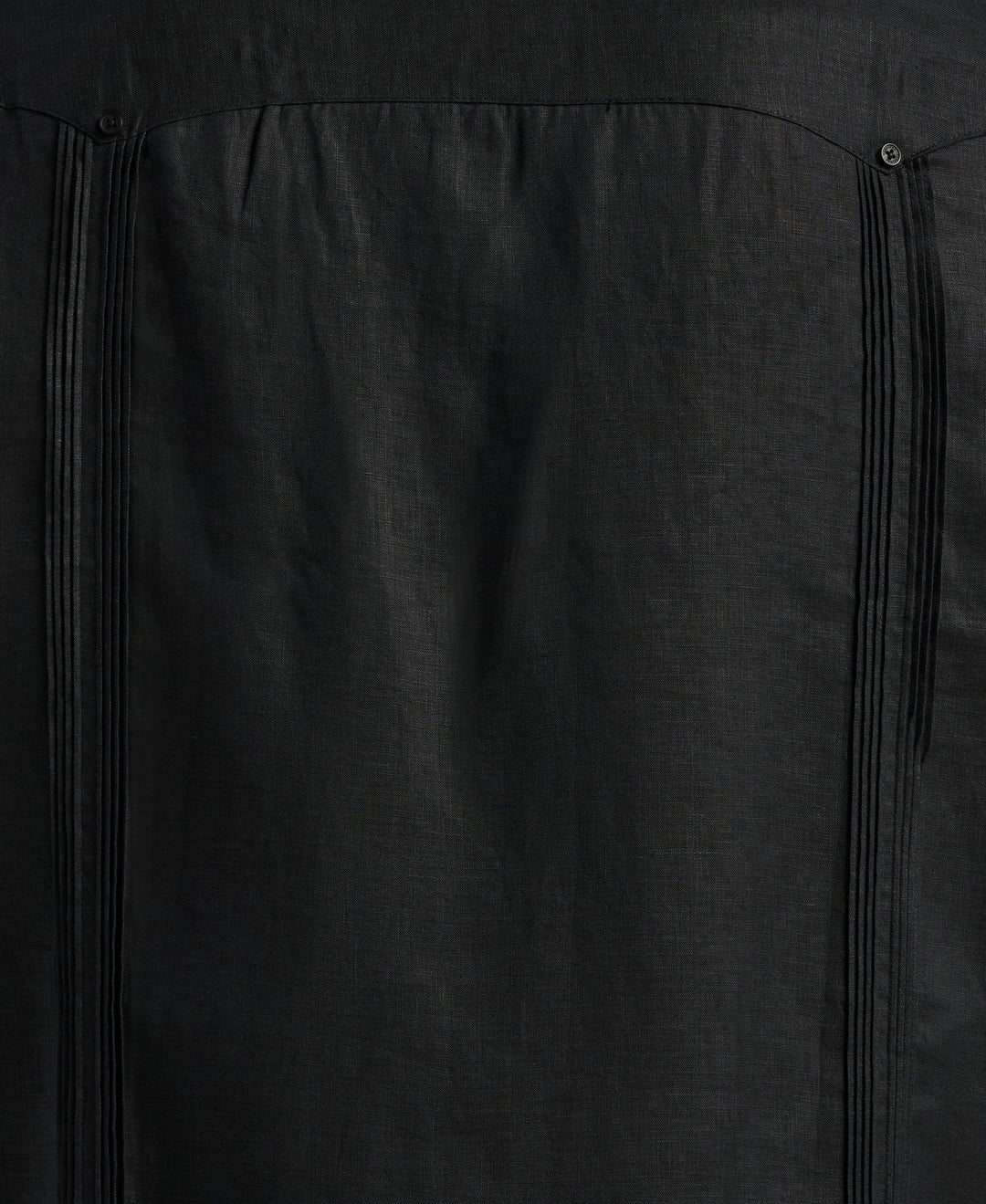 Linen Guayabera Shirt (Jet Black) 