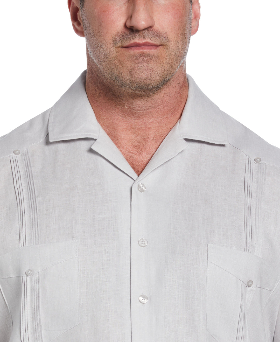 Linen Guayabera Shirt (Micro Chip) 