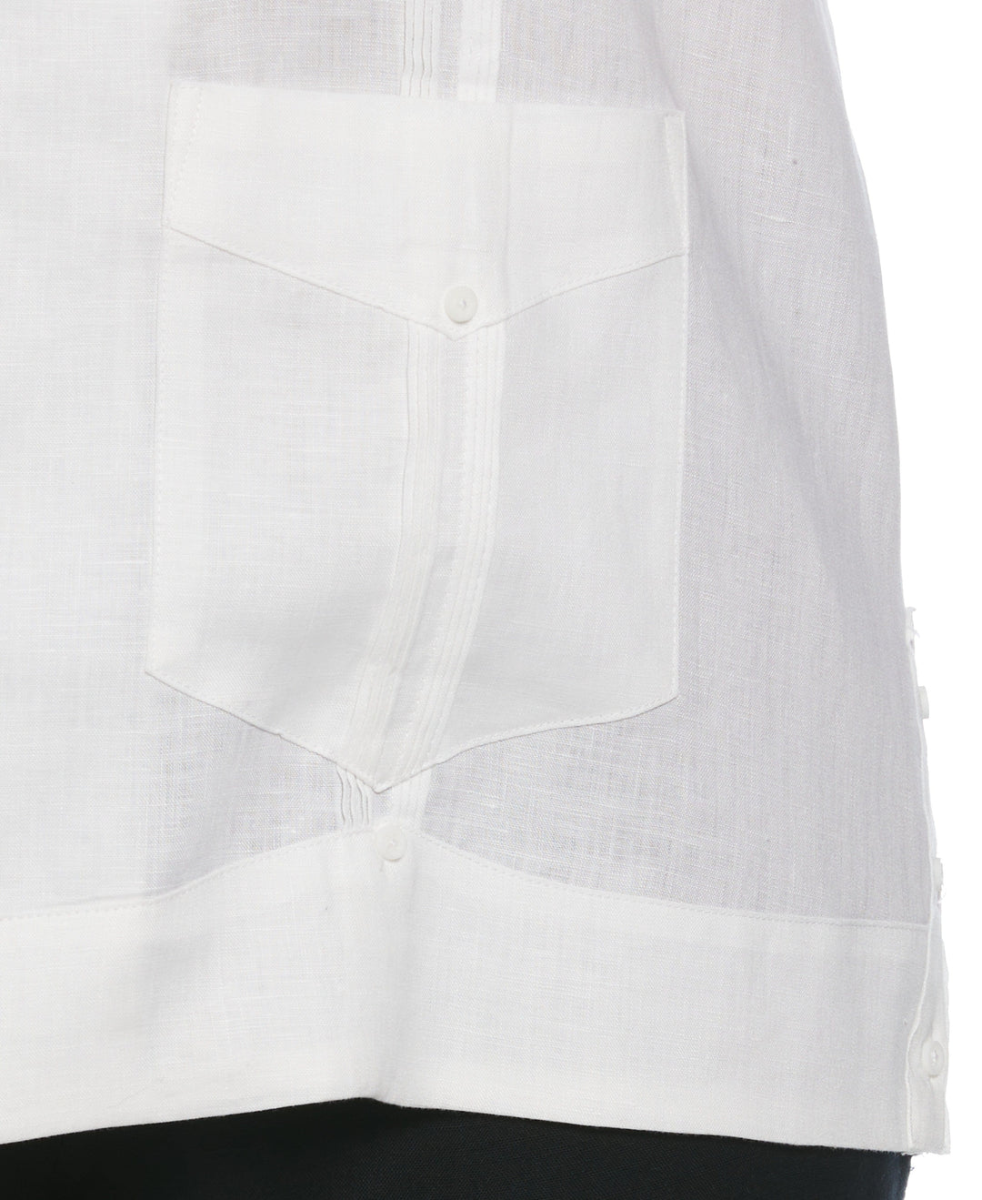 Linen Guayabera Shirt (Bright White) 