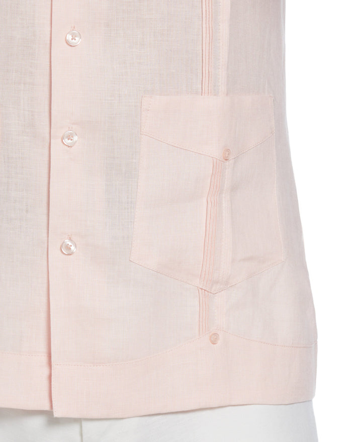 Linen Guayabera Shirt (Pink Dogwood) 