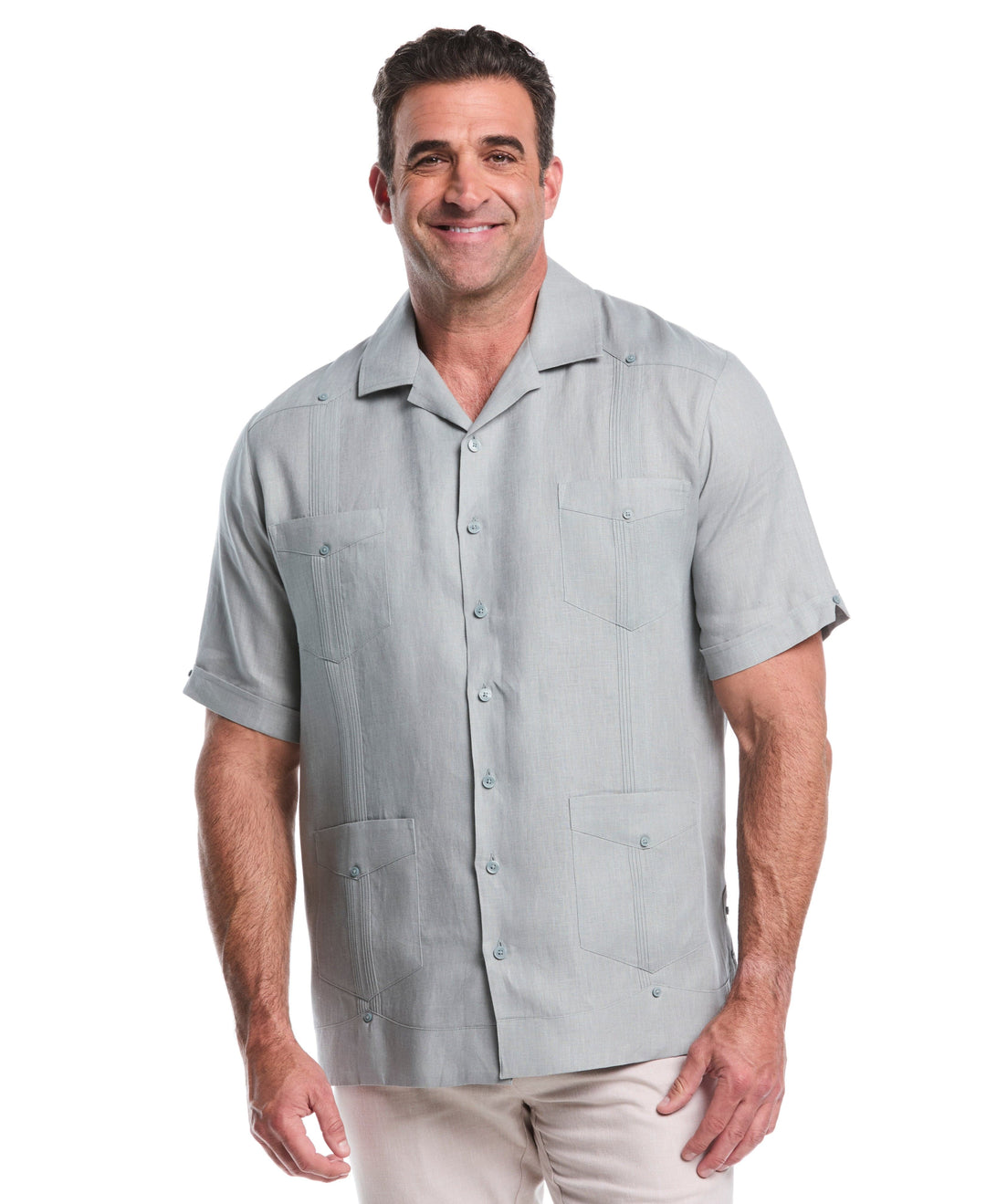 Linen Guayabera Shirt (Abyss) 