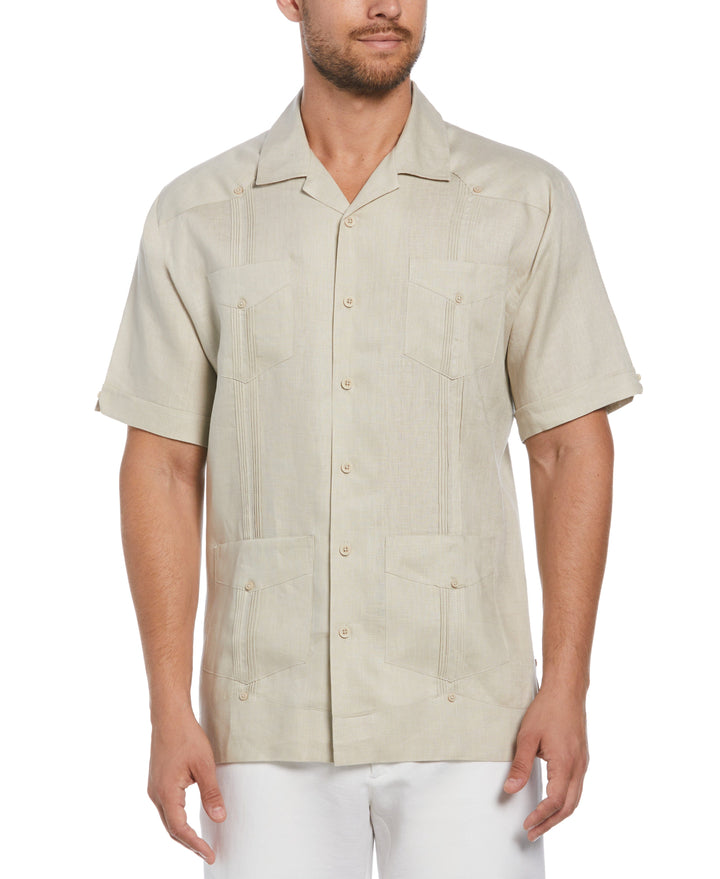 Linen Guayabera Shirt (Natural Linen) 