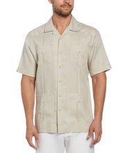 Big and Tall 100% Linen Short Sleeve 4 Pocket Guayabera (Natural Linen) 