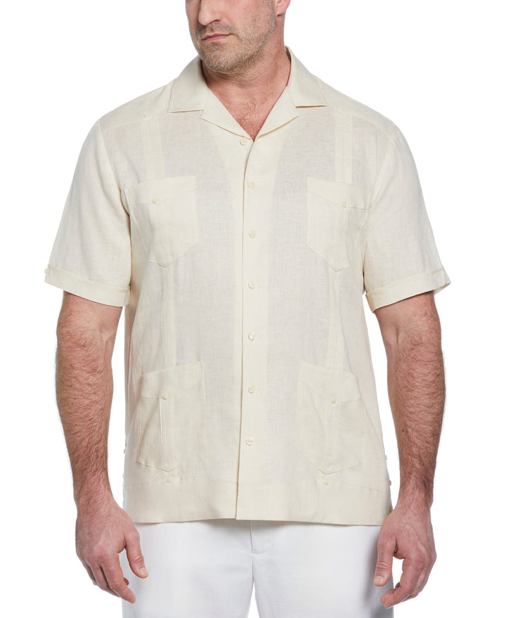 Linen Guayabera Shirt (Whitecap Gray) 