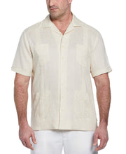 Big & Tall 100% Linen Classic Guayabera Shirt - Short Sleeve (Whitecap Gray) 