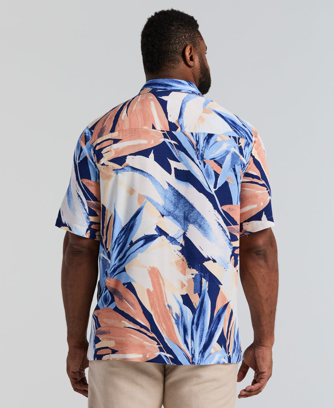 Big & Tall Abstract Print Shirt (Bellwether Bl) 
