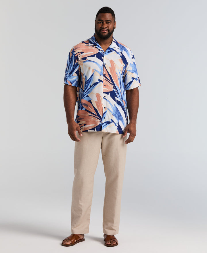 Big & Tall Abstract Print Shirt (Bellwether Bl) 