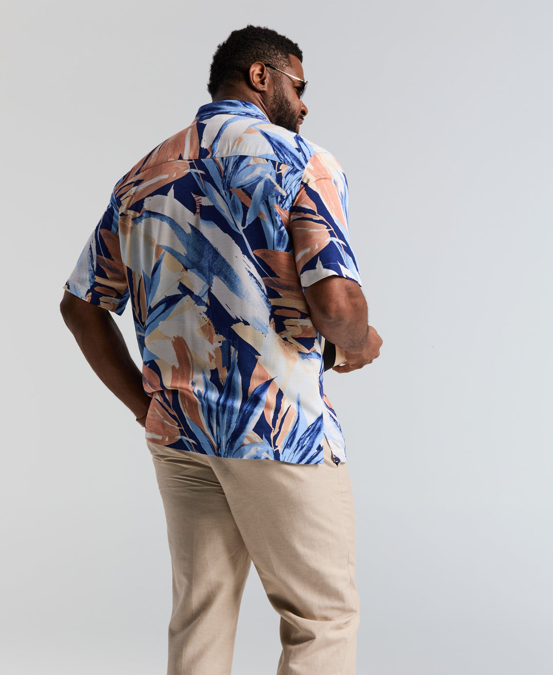 Big & Tall Abstract Print Shirt (Bellwether Bl) 