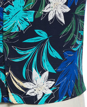 Big & Tall All-over Tropical Print Shirt (Dress Blues) 