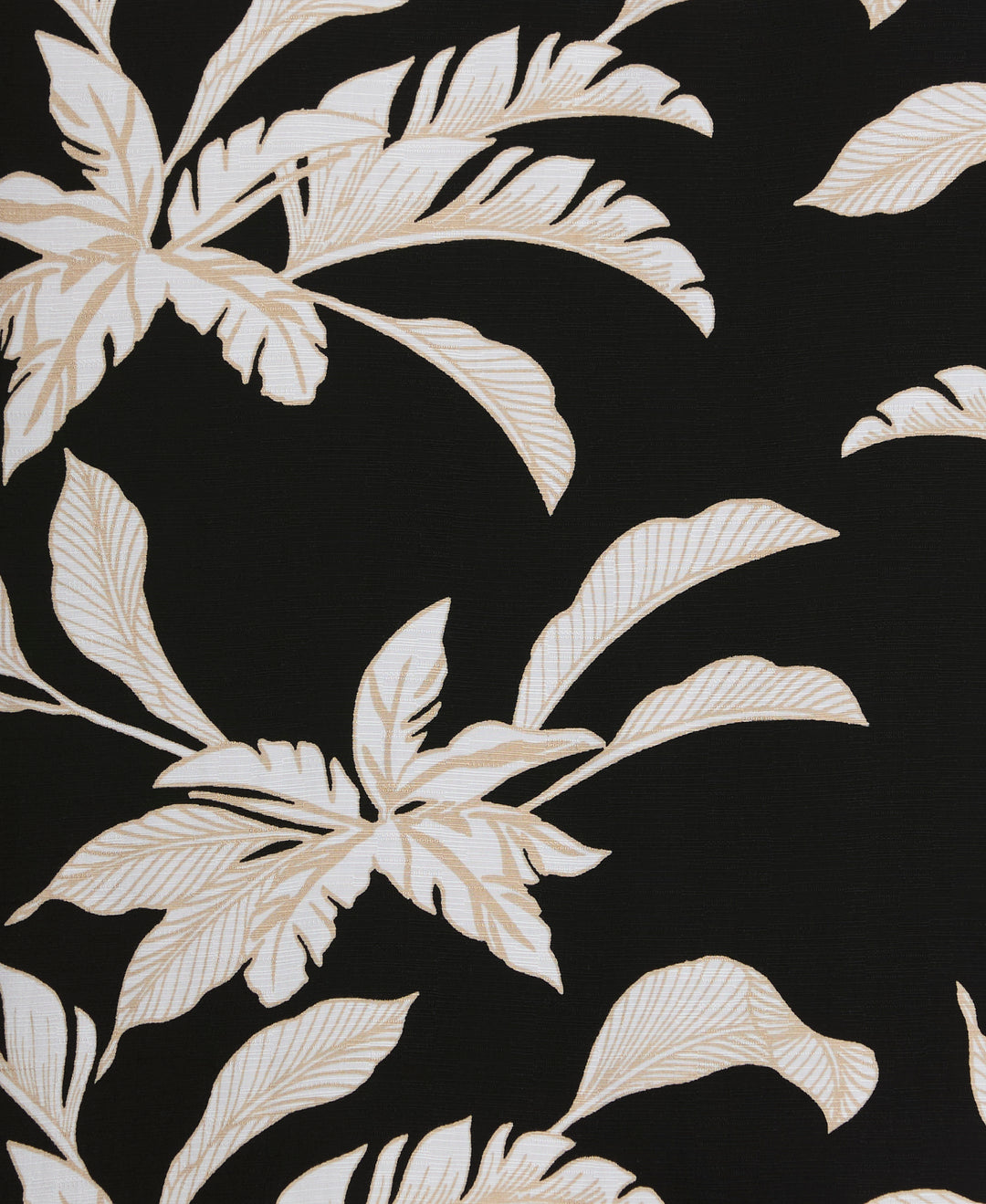 Big & Tall Tropical Print Shirt (Jet Black) 